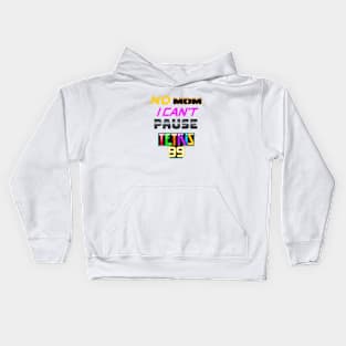 No MOM I can't pause Tetris 99 Battle Royale Kids Hoodie